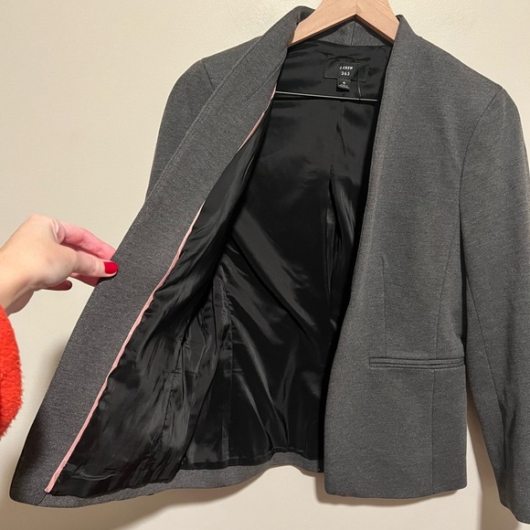 J. Crew Going-out Blazer in Stretch Twill Heather Dove Size 6 - Picture 6 of 9